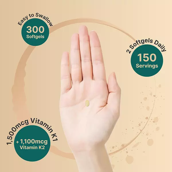 Salud y Equipamiento Médico - Complejo De Vitamina K Naturebell, K1 + K2 (mk-7 Y Mk-4) 2,6 4