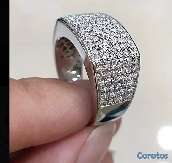 joyas, relojes y accesorios - anillo de diamantes de moissanita  de acero de titanio talla 10 0.78  2