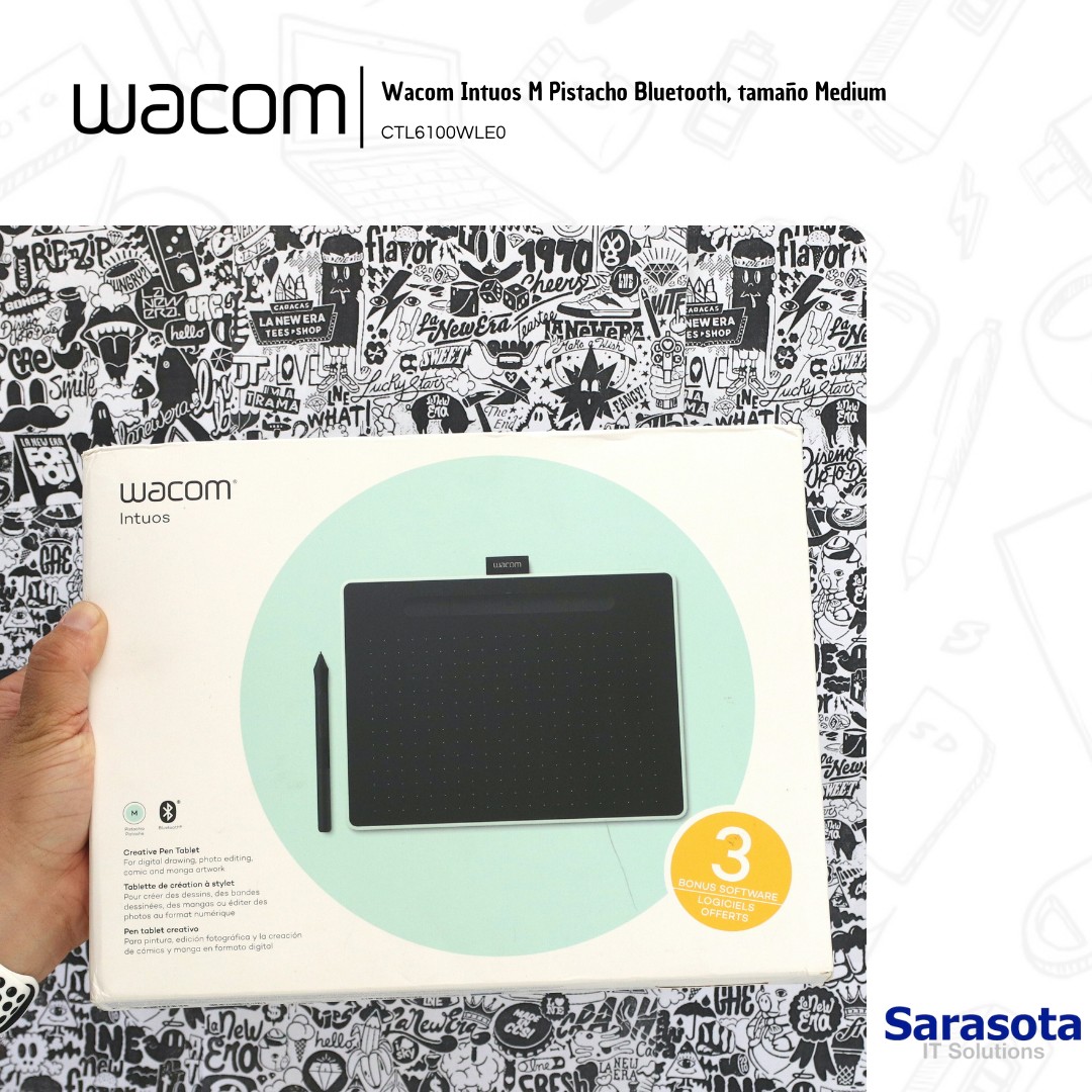 accesorios para electronica - Wacom Intuos M Pistacho Bluetooth 0