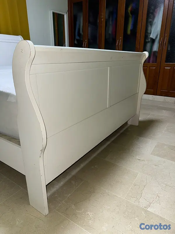 muebles y colchones - Cama Queen matrimonial (armazón de Pino + colchon/base Sealy postopédico) 10