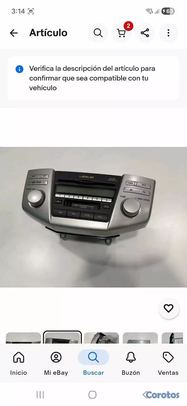 accesorios para vehiculos - Radio Original de Lexus RX 330 2005