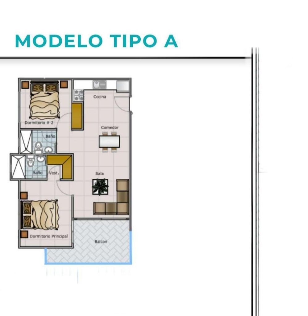 apartamentos - Venta de apartamento 2 dormitorios 1 parqueo Boca Chica 1