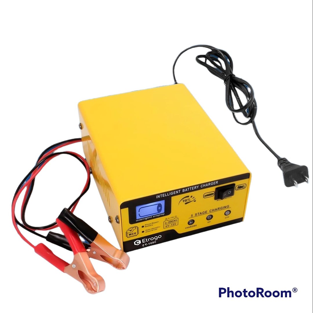 equipos profesionales - Cargador de bateria automatico 12V 24V 15A para vehiculo motor 7