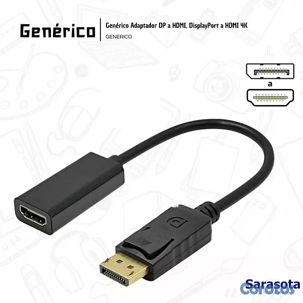 accesorios para electronica - Genérico Adaptador DP a HDMI 2