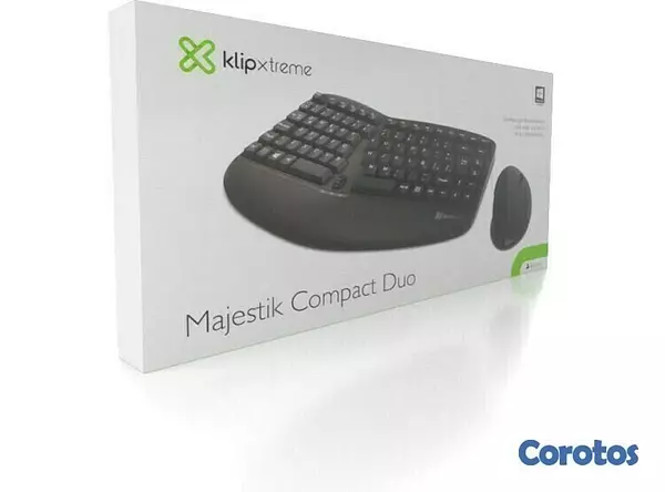 computadoras y laptops - TECLADO MOUSE KLIPX, INALAMBRICO, ERGONOMICO, MULTIMEDIA, BLACK, ESPAÑOL 2
