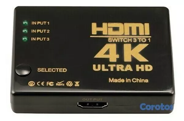 accesorios para electronica - SWITCH Venlogic HDMI 3x1 (Mod. DY706) 4K,control remoto 2