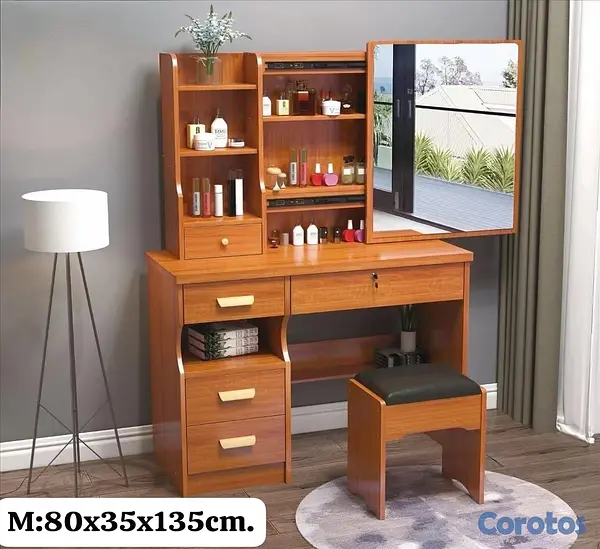 decoración y accesorios - Tocador (Vanity) con Tabure (*Banco*) 

Medidas: 80x35x135cm.

 3