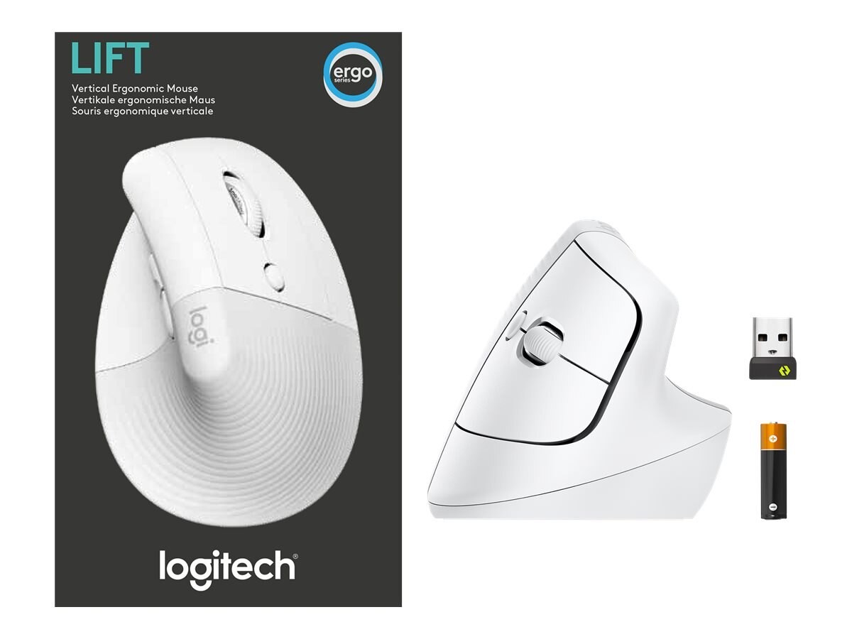 computadoras y laptops - MOUSE LOGITECH LIFT VERTICAL ERGONOMICO INALAMBRICO (WIRELESS) COLOR BLANCO, HAS
