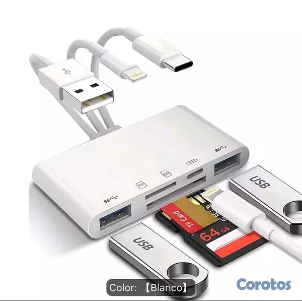 accesorios para electronica - Lectores de tarjeta de memorias para celulares y tablets  13