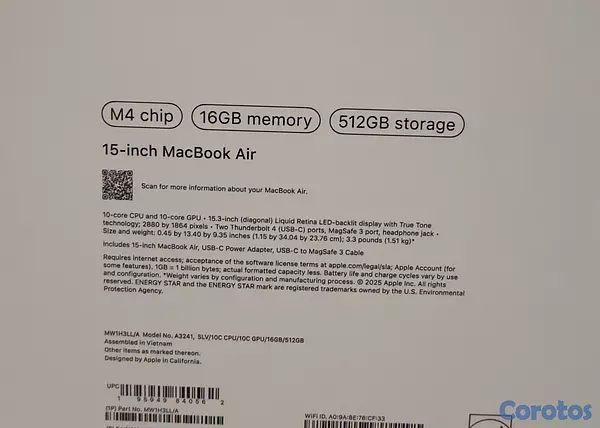 computadoras y laptops - MacBook Air 15” M4 16GB/512GB Sellada 4