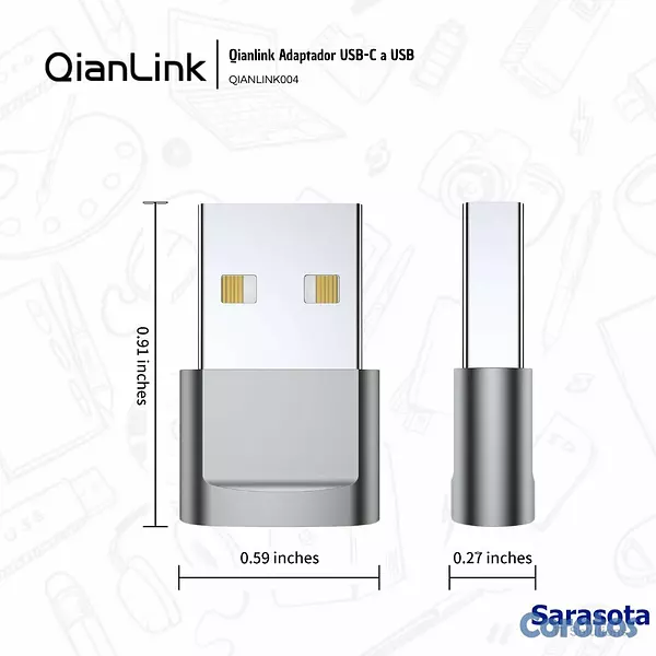accesorios para electronica - Qianlink Adaptador USB-C a USB 3