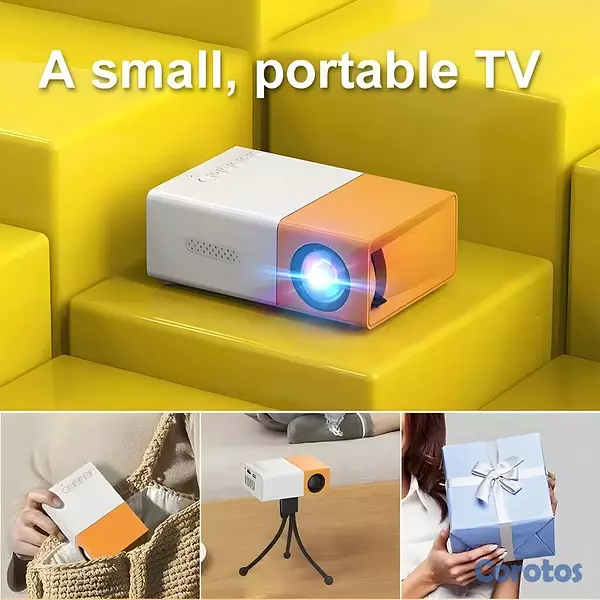otros electronicos - ✅ Mini Proyector LED Portátil USB HDMI y AV – Idea 9