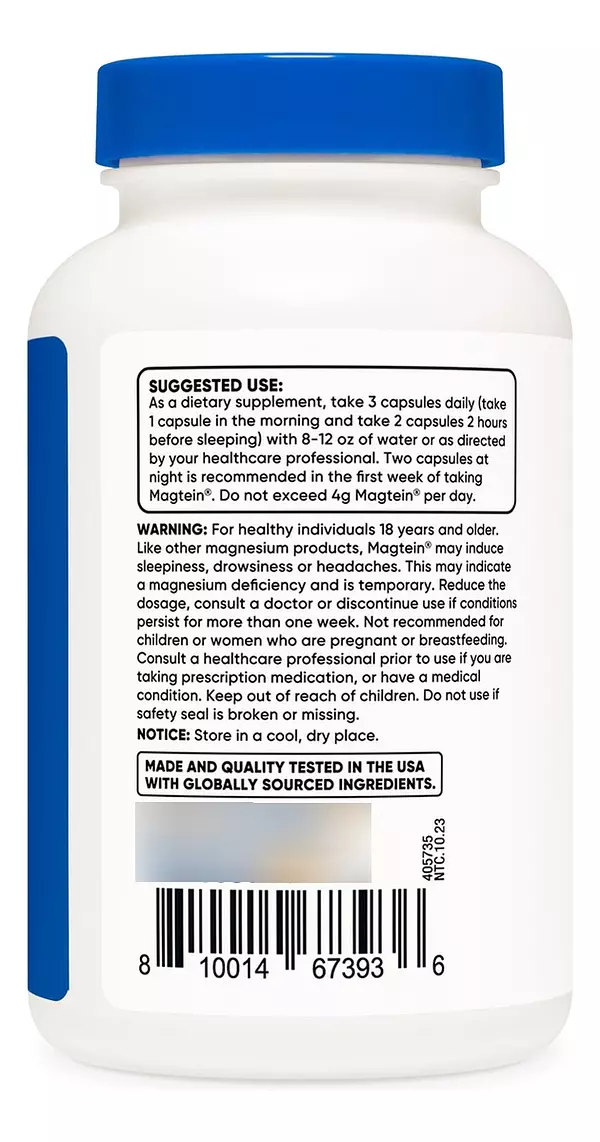 Salud y Equipamiento Médico - Magtein L-threonate As Magtein 2000 Mg-nutricost 5