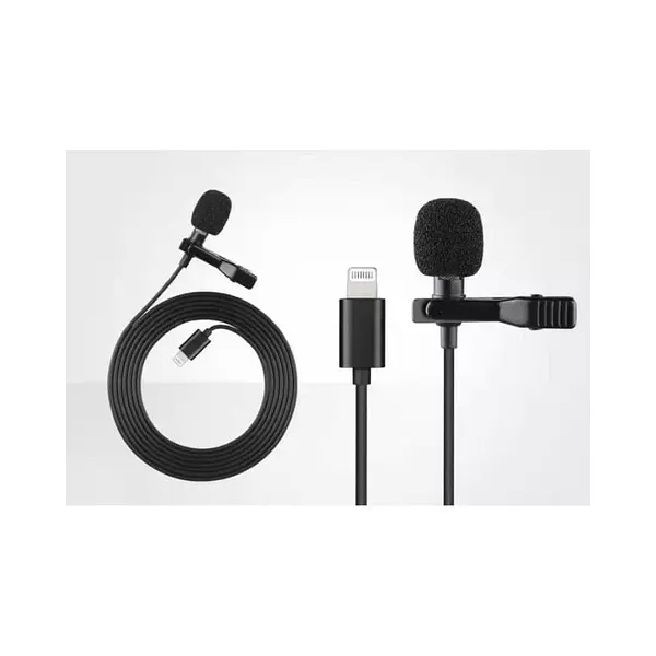 accesorios para electronica - Micrófono Solapa Lavalier omnidireccional puerto lightening IPHONE
 4