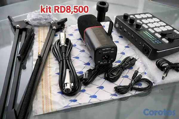 camaras y audio - Micrófono podcast/gamer USB XLR anti ruido + conso 2