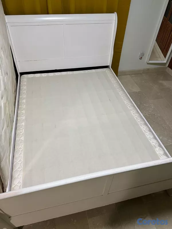 muebles y colchones - Cama Queen matrimonial (armazón de Pino + colchon/base Sealy postopédico) 13