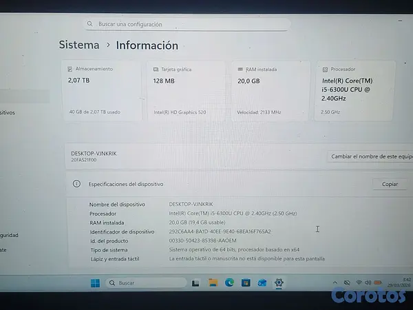 computadoras y laptops - Lenovo X1 Carbon – i5 6ta Gen, 256GB SSD, 8GB RAM. 3