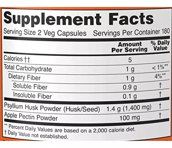 Salud y Equipamiento Médico - Now Psyllium 360 Cápsulas 700mg - U - Unidad A $897 2