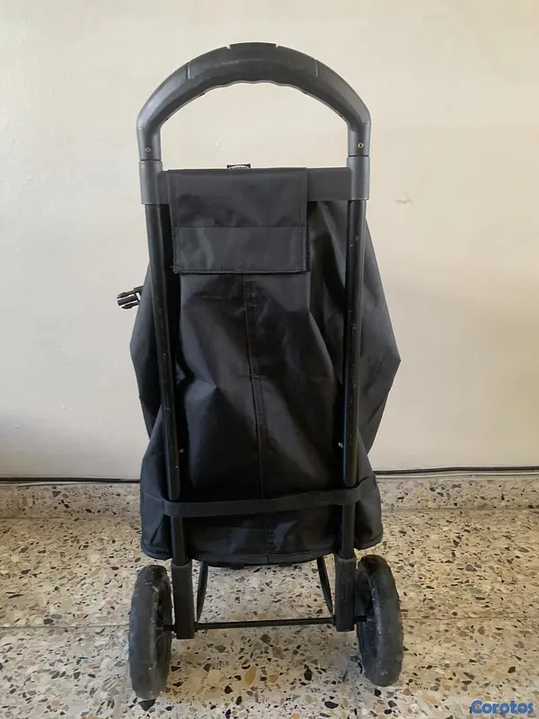 herramientas, jardines y exterior - Carrito de compras plegable con bolsa resistente 3