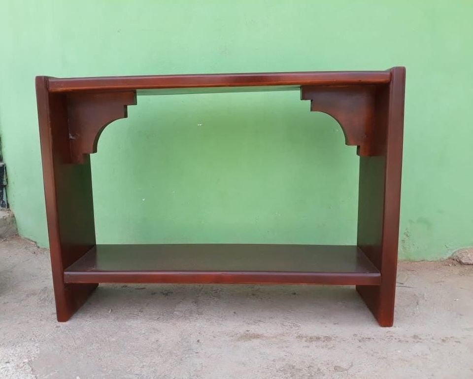 cocina - Mesa /repisa para tv y radio en caoba  2