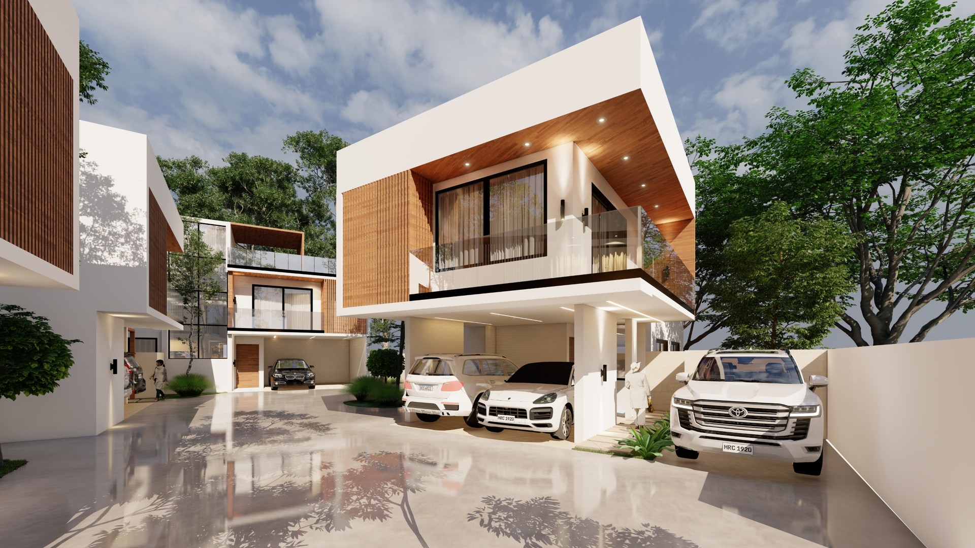casas - Proyecto de casa en venta en Arroyo Hondo Viejo con 4 parqueos y patio 4
