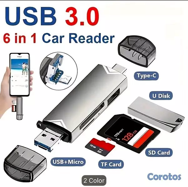 accesorios para electronica - Lectores de tarjeta de memorias para celulares y tablets  14