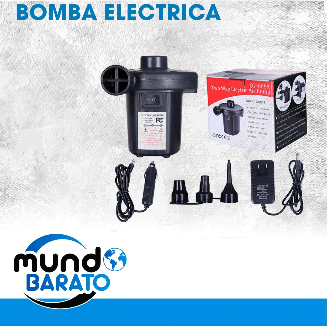 muebles y colchones - COLCHON INFLABLE INTEX + BOMBA INFLADOR ELECTRICO CAMA DE AIRE PORTATIL VIAJEROS 2