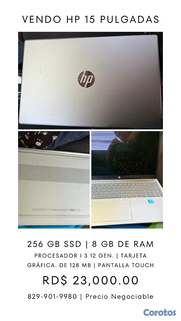 computadoras y laptops - HP 15 pulgadas  4