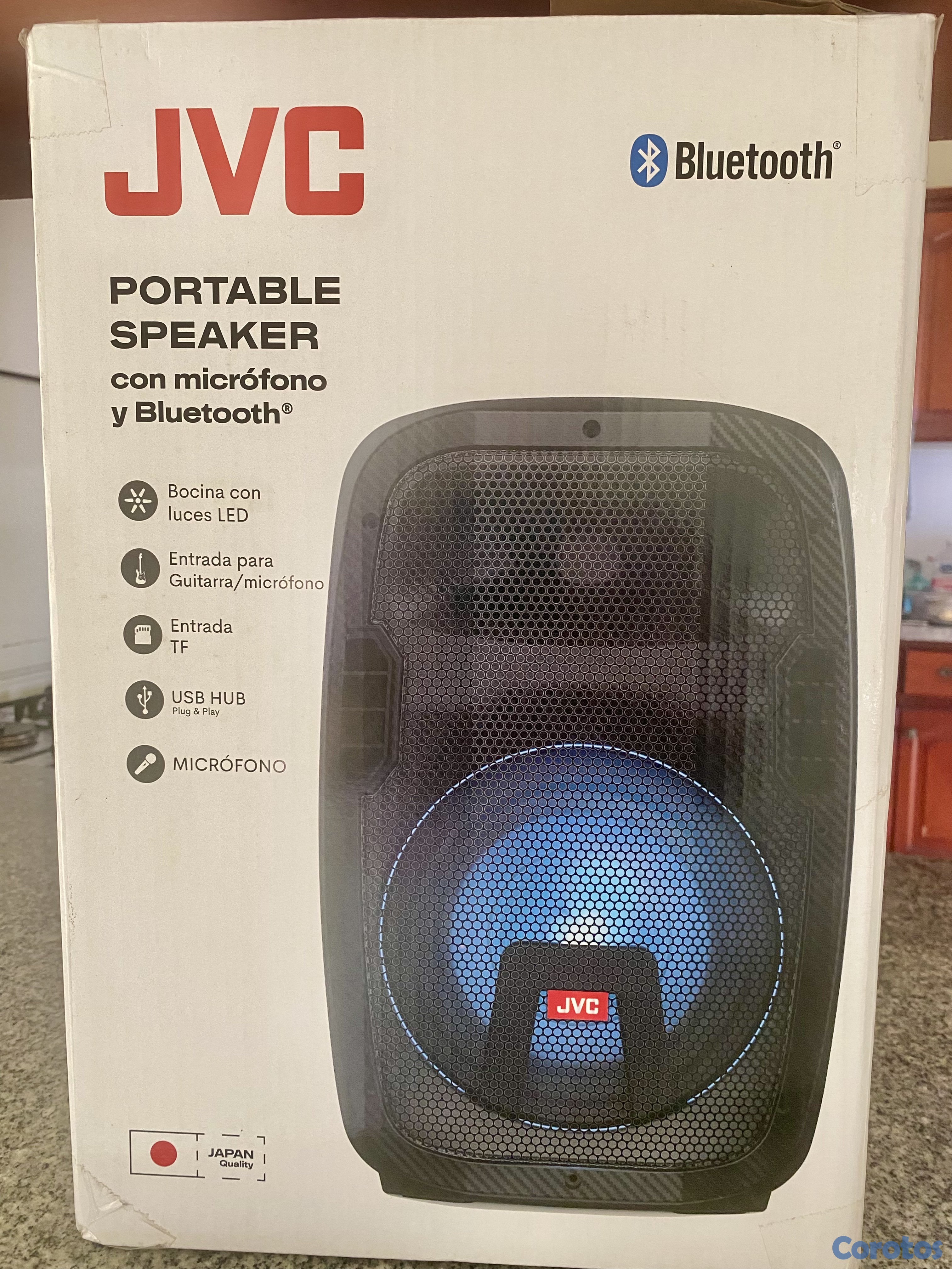 camaras y audio - Bocina JVC portable speaker con micrófono y blueto 2