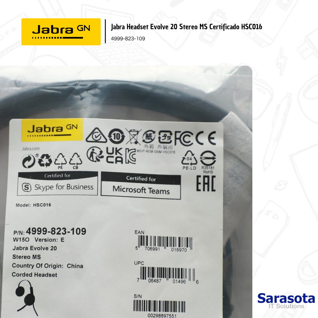camaras y audio - Jabra Evolve 20 MS Stereo HeadSet  1