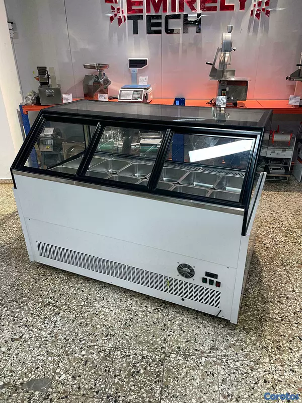 equipos profesionales - Vitrina fria freezer exhibidor para helado duro 6