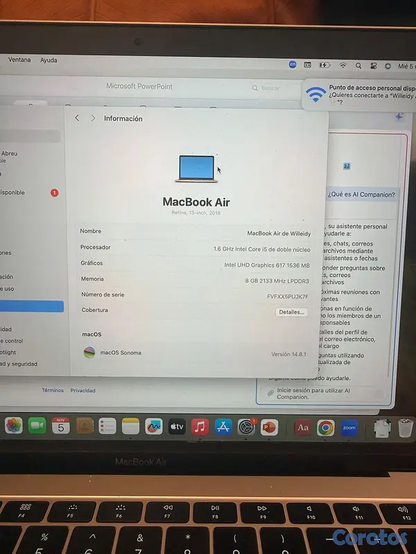 computadoras y laptops - MacBook Air 2018  3