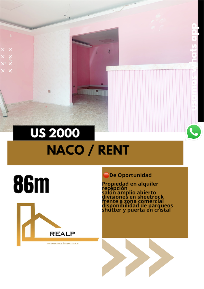 oficinas y locales comerciales - Local en naco primer nivel  0
