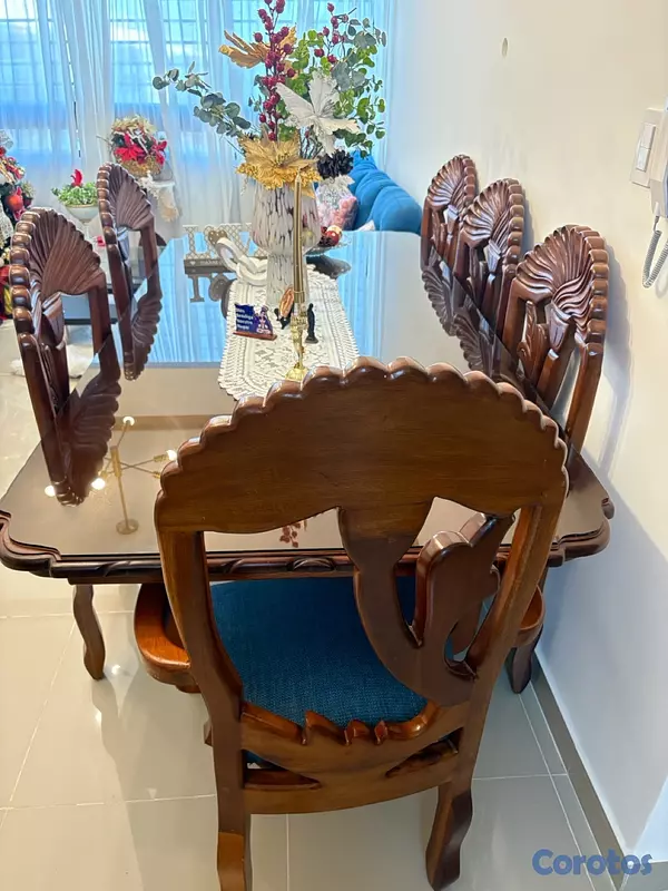 muebles y colchones - comedor de 6 sillas  2
