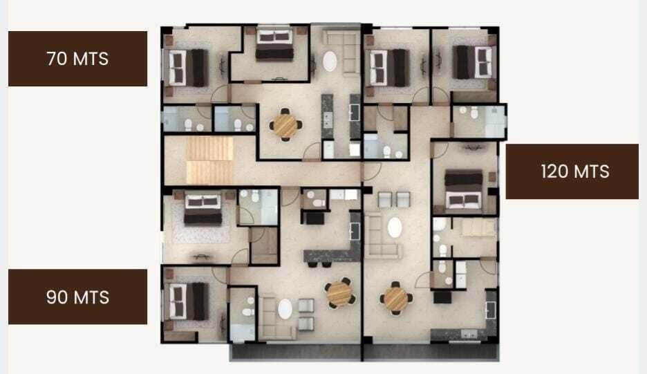 apartamentos - apartamento en venta con vista despejada en zona privilegiada 9