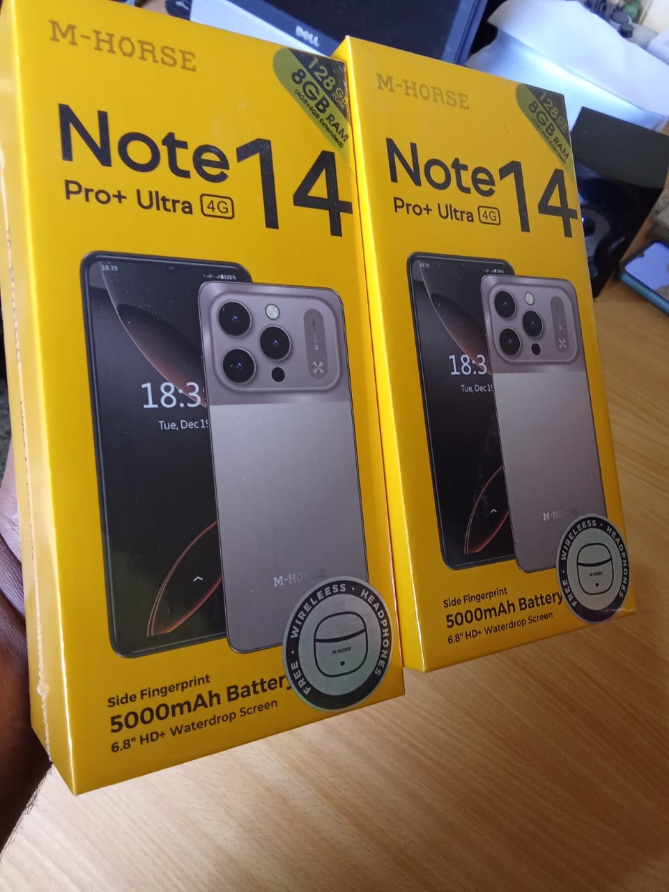 celulares y tabletas - M-Horse Note 14 pro +ultra 128gb, 8gb de Ram color dorado nuevo con su caja.