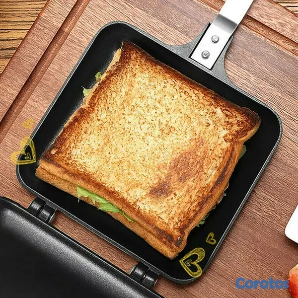 cocina - Sartén para sándwich, tostadas y pan de pastel de doble cara, herramienta. 5
