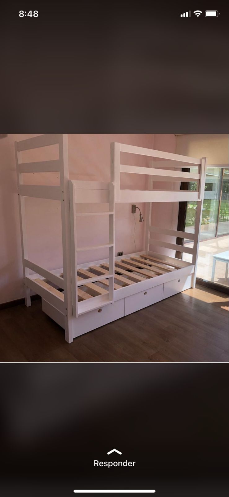 muebles y colchones - Camarote blanco 