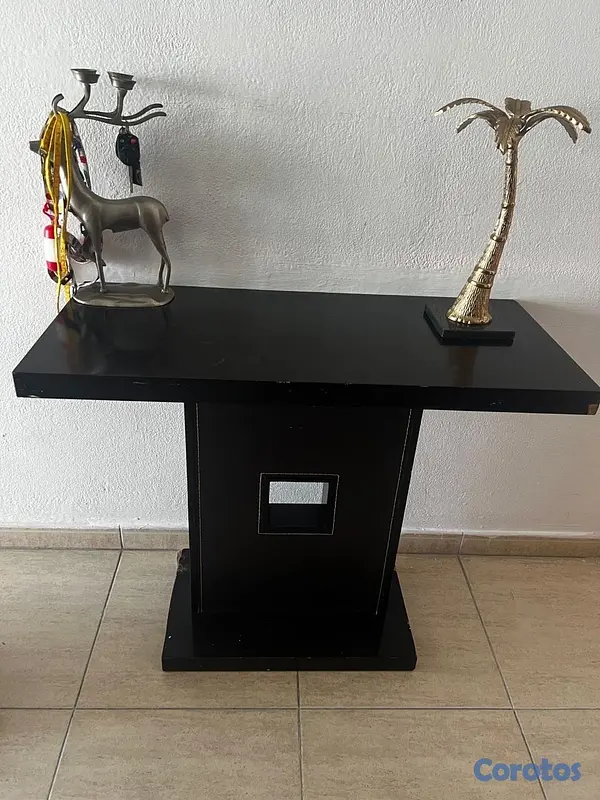 muebles y colchones - Mesa de Entrada Negra 3