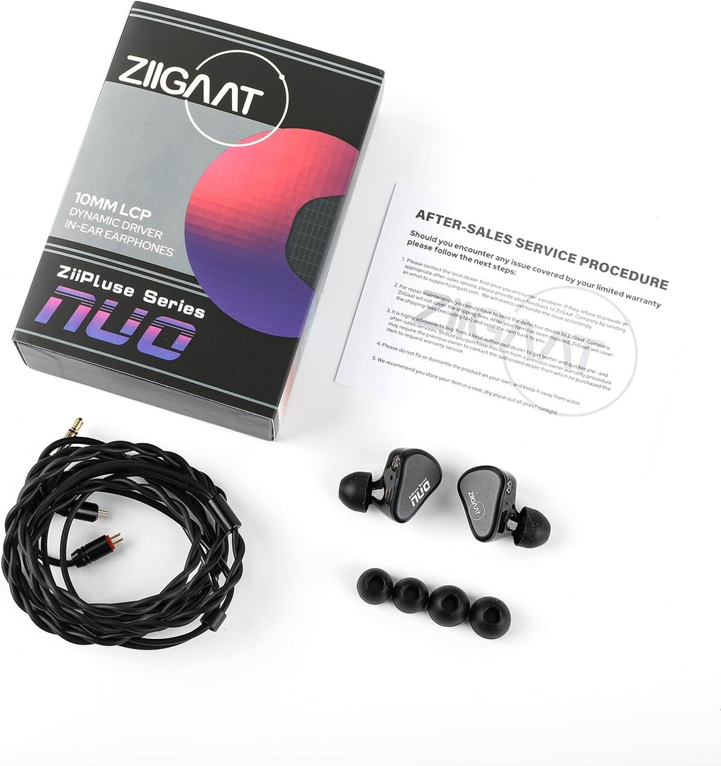 camaras y audio - ZiiGaat Nuo IEM audífono DD 10mm LCP cable desmontable 2 pines 0.78mm jack 3.5mm 3