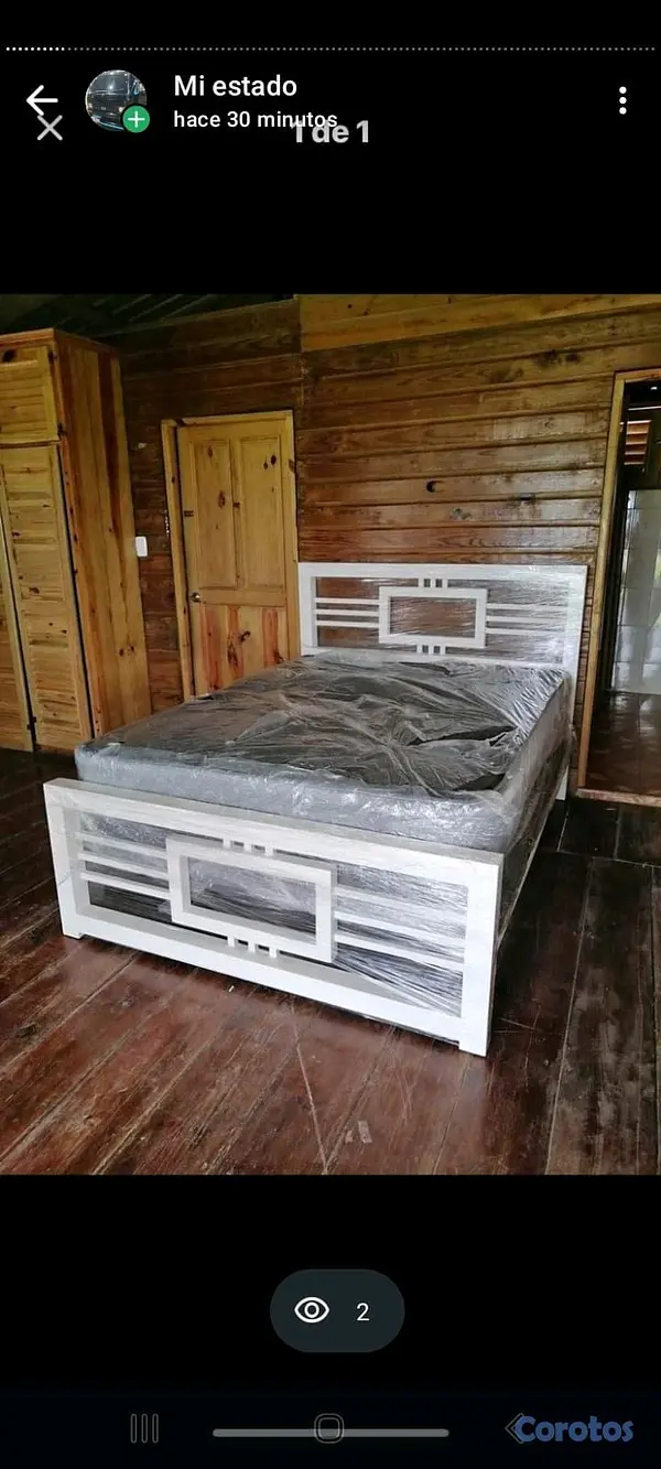 muebles y colchones - cama de hierro  3
