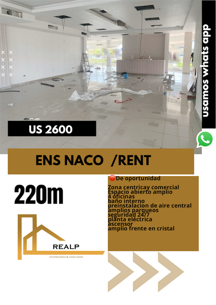 oficinas y locales comerciales - Local en ensanche Naco amplio  0