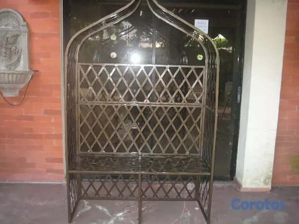 decoración y accesorios - BANCO DE HIERRO GALVANIZADOY REJILLAS DE METAL 6