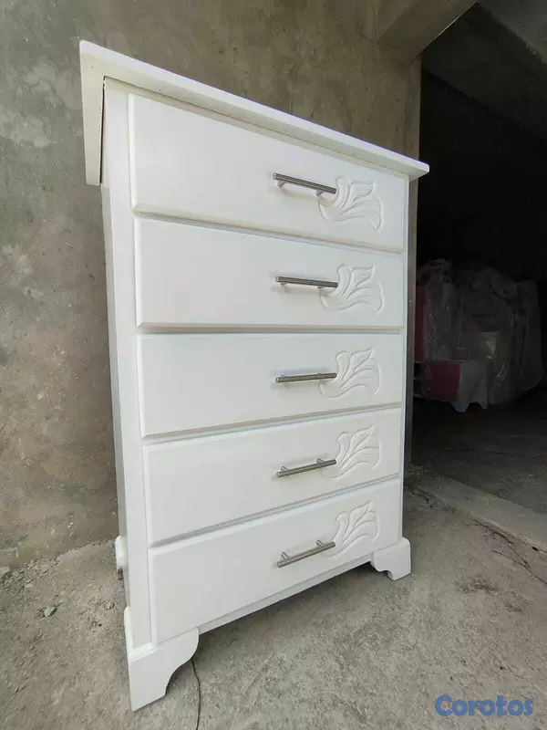 muebles y colchones - Roper con gavetas color blanco  1