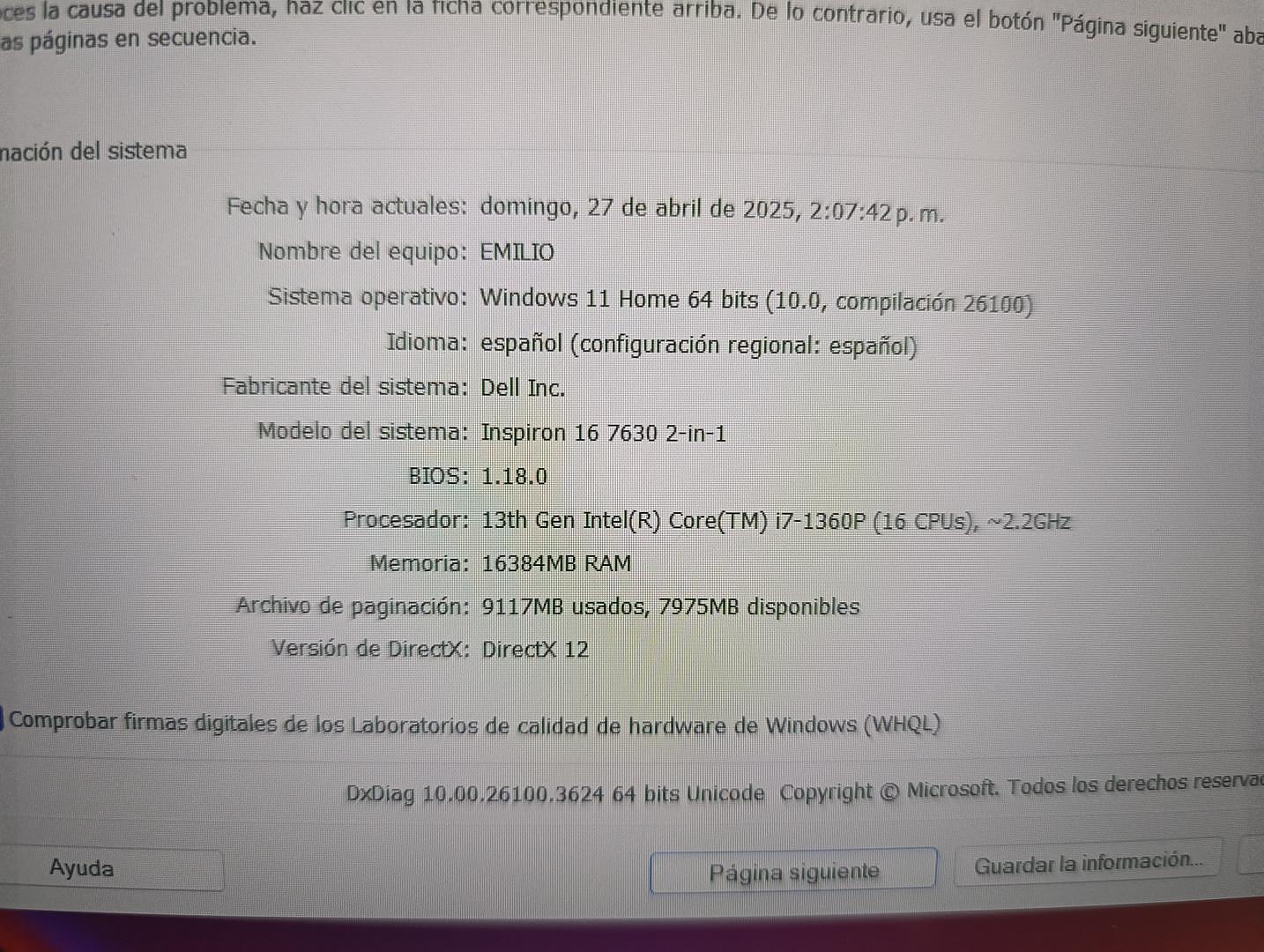 computadoras y laptops - Laptop Dell Inspiron i7 13th Generación  8