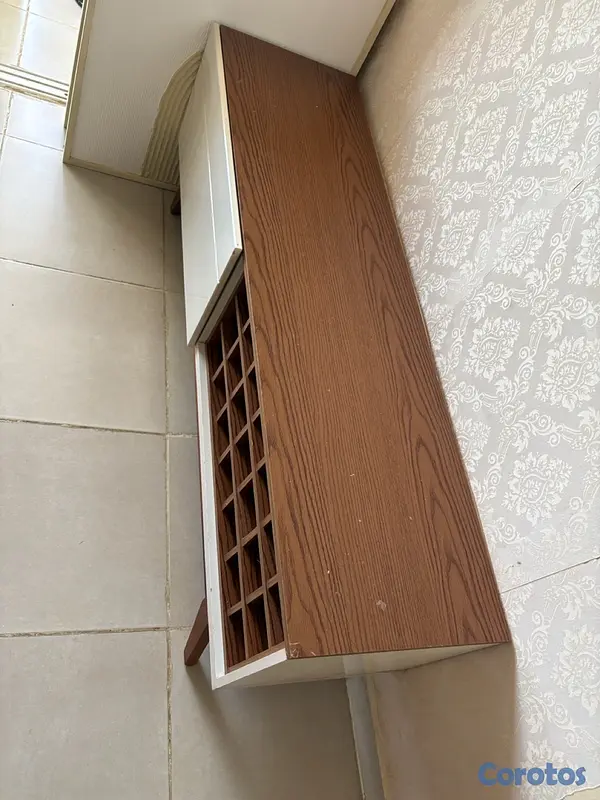 muebles y colchones - estante de televisor con vinera incluida  3