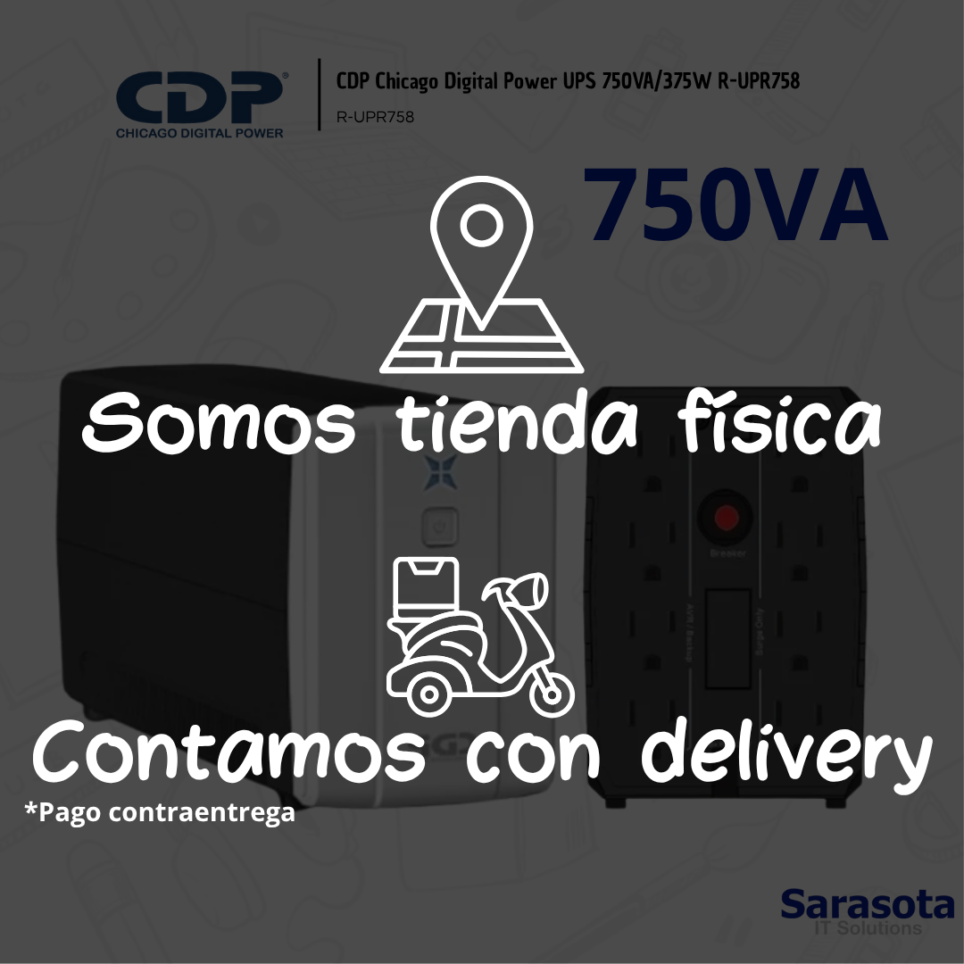 accesorios para electronica - CDP Chicago Digital Power UPS 750VA/375W R-UPR758 1
