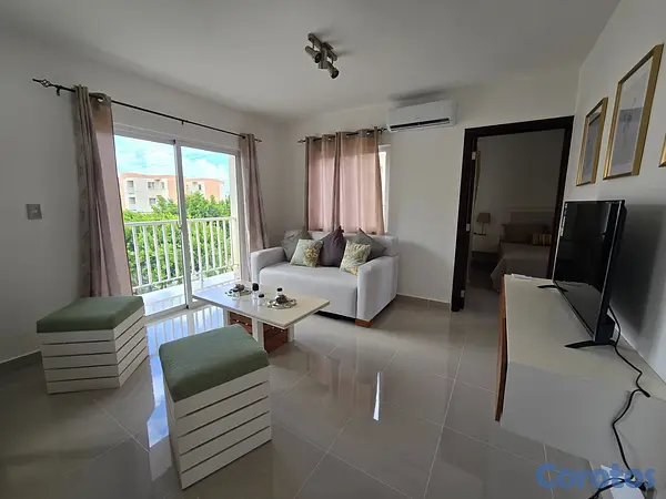 apartamentos - En renta apartamento amueblado de 2 dormitorios en 2
