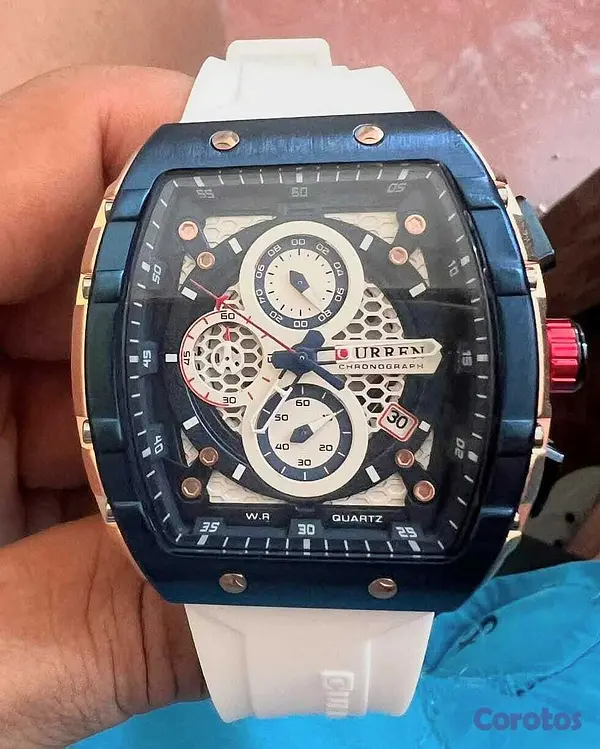 joyas, relojes y accesorios - Reloj Curren estilo militar-deportivo Cronografo fechero 1