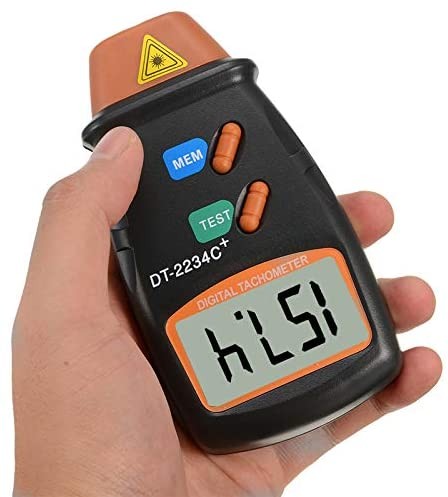 equipos profesionales - Tacometro Laser Digital Medidor de Velocidad LCD Revoluciones RPM 5
